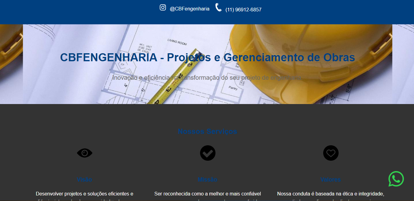 imagem de um site de engenharia